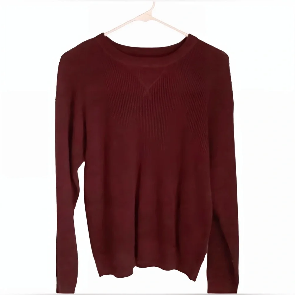 Gap Burgundy Waffle Knit Sweater Size XXL (14-16) NWT